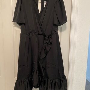 Torrid Black Ruffle Midi Dress